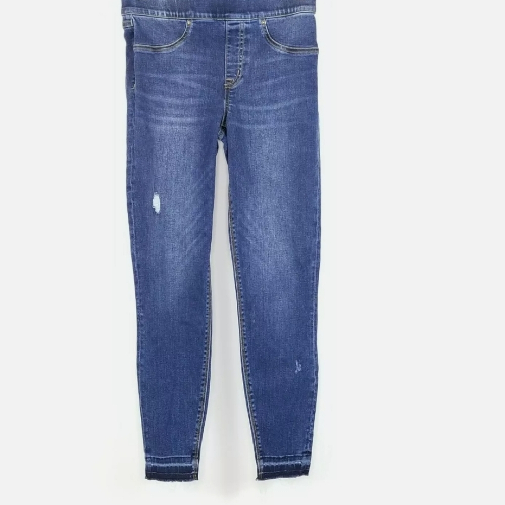 Spanx 20203R Distressed Denim Skinny Jeans S/P
